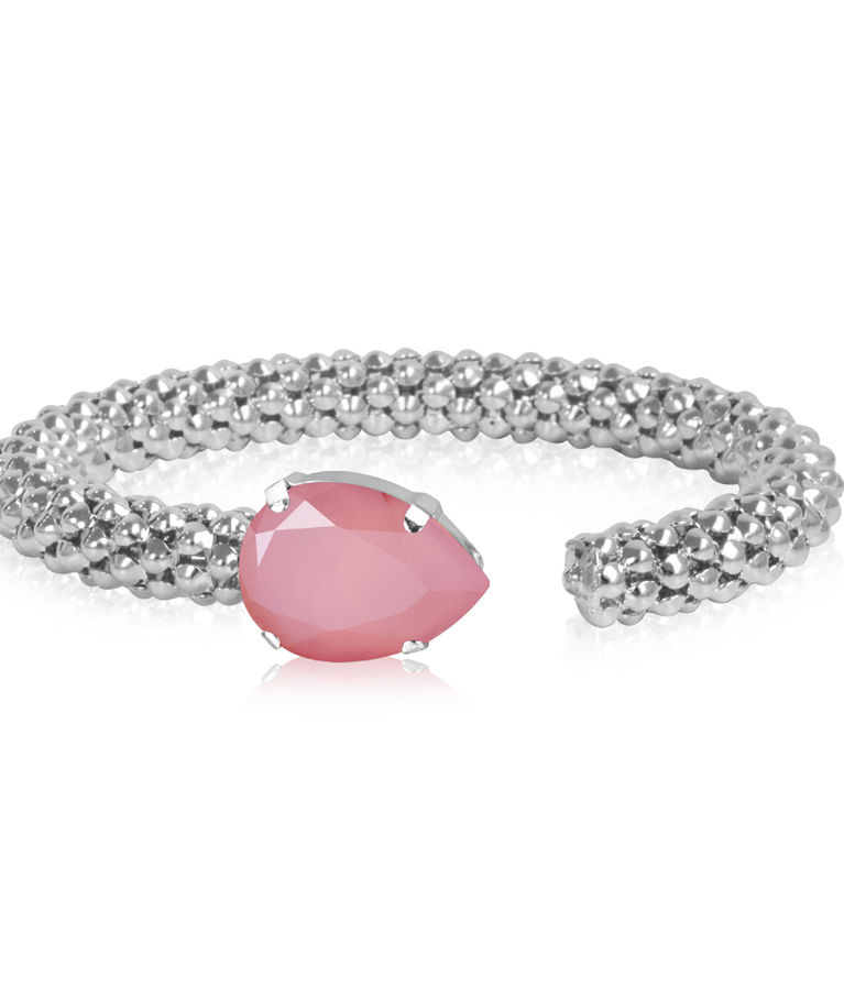 Mässingsarmband CLASSIC ROPE LIGHT CORAL RHODIUM