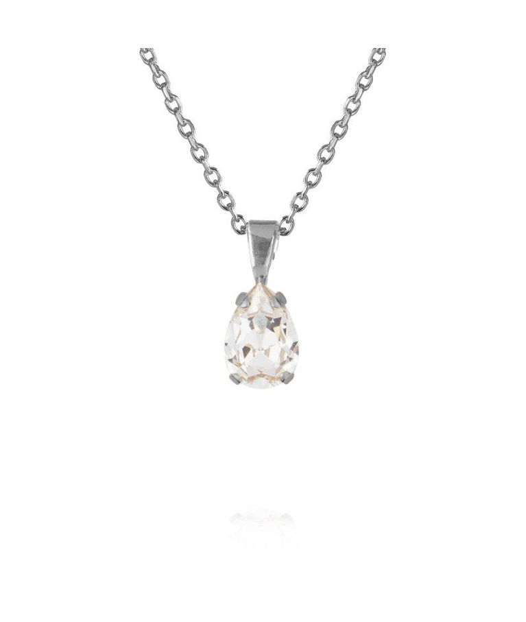 Mässingshalsband PETITE DROP CRYSTAL RHODIUM