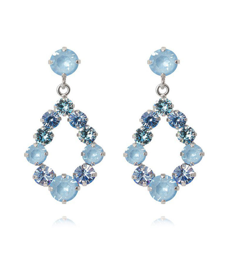 Mässingsörhängen MINI DELIA SKY COMBO RHODIUM