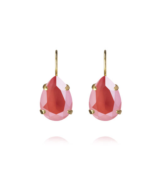 Mässingsörhängen MINI DROP CLASP LIGHT CORAL GOLD