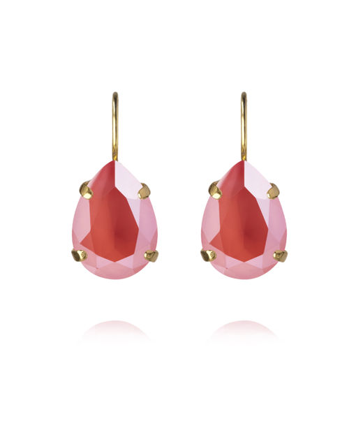 Mässingsörhängen MINI DROP CLASP LIGHT CORAL GOLD