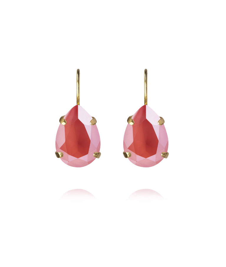 Mässingsörhängen MINI DROP CLASP LIGHT CORAL GOLD