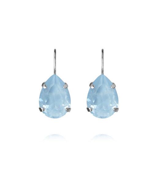 Mässingsörhängen MINI DROP CLASP SKY IGNITE RHODIUM
