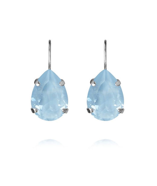 Mässingsörhängen MINI DROP CLASP SKY IGNITE RHODIUM