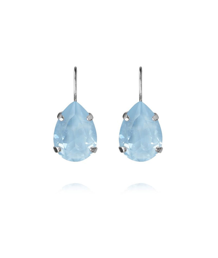 Mässingsörhängen MINI DROP CLASP SKY IGNITE RHODIUM