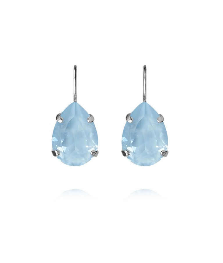 Mässingsörhängen MINI DROP CLASP SKY IGNITE RHODIUM