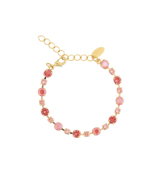 Mässingsarmband CALANTHE LIGHT CORAL COMBO GOLD