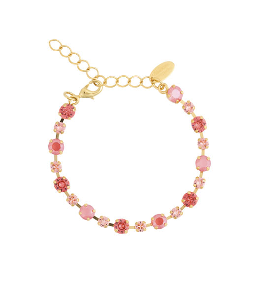 Mässingsarmband CALANTHE LIGHT CORAL COMBO GOLD