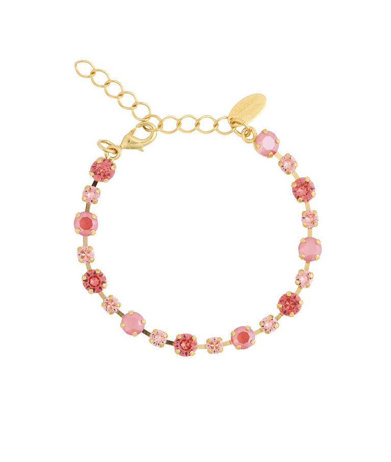 Mässingsarmband CALANTHE LIGHT CORAL COMBO GOLD