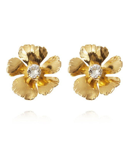 Mässingsörhängen ANEMONE CRYSTAL GOLD