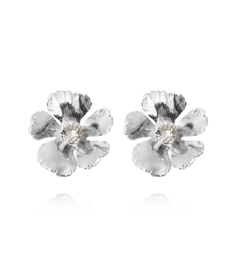 Mässingsörhängen ANEMONE CRYSTAL RHODIUM