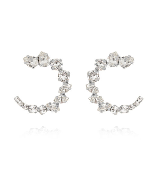 Mässingsörhängen MINI ANGIE CRYSTAL RHODIUM