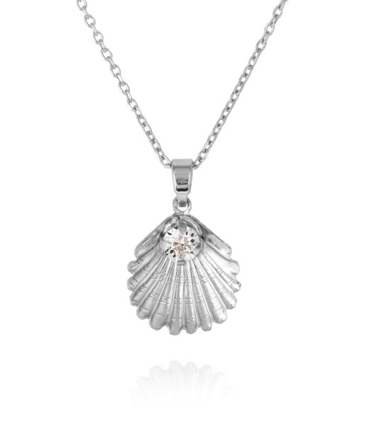 Mässingshalsband OCEAN TREASURE CRYSTAL RHODIUM