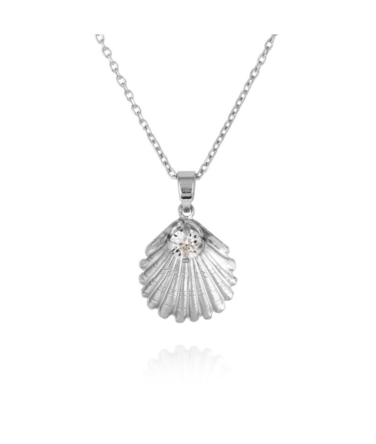 Mässingshalsband OCEAN TREASURE CRYSTAL RHODIUM