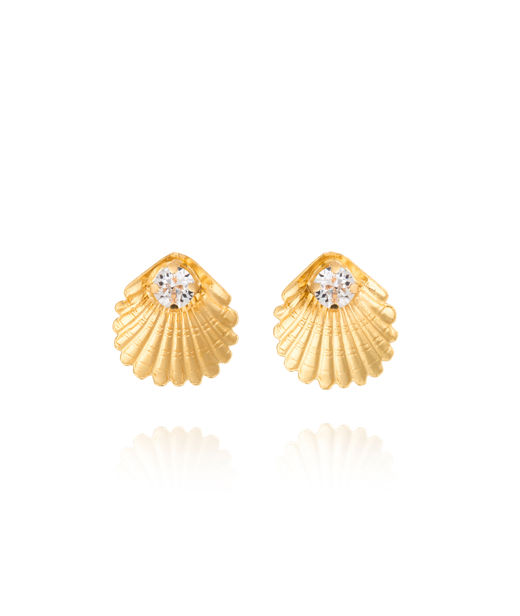 Mässingsörhängen OCEAN TREASURE CRYSTAL GOLD