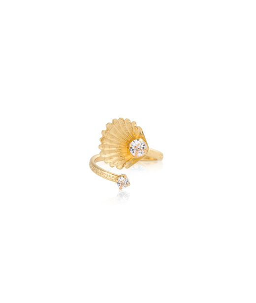 Mässingsring OCEAN TREASURE RINGCRYSTAL GOLD