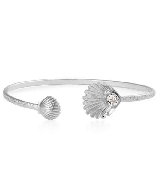 Mässingsarmband OCEAN TREASURE CRYSTAL RHODIUM