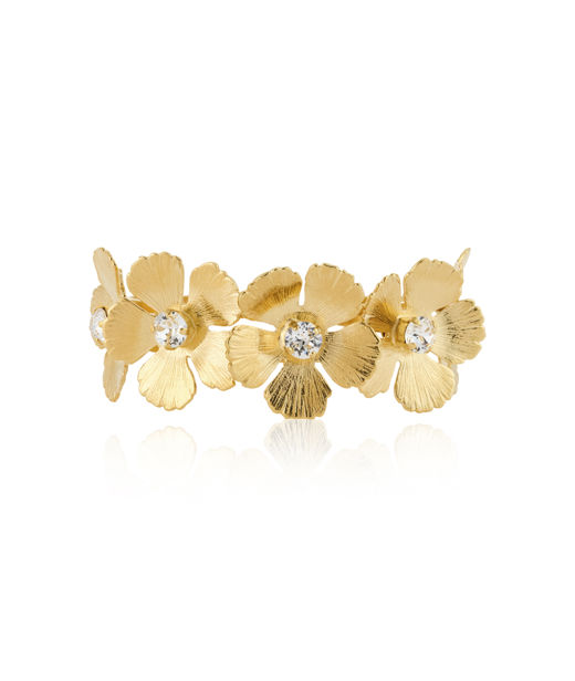 Mässingsarmband MINI ANEMONE BANGLE CRYSTAL GOLD