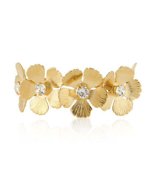 Mässingsarmband MINI ANEMONE BANGLE CRYSTAL GOLD