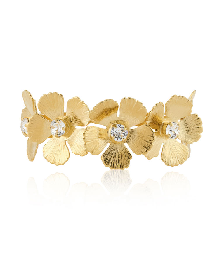Mässingsarmband MINI ANEMONE BANGLE CRYSTAL GOLD
