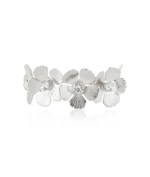 Mässingsarmband MINI ANEMONE BANGLE CRYSTAL RHODIUM