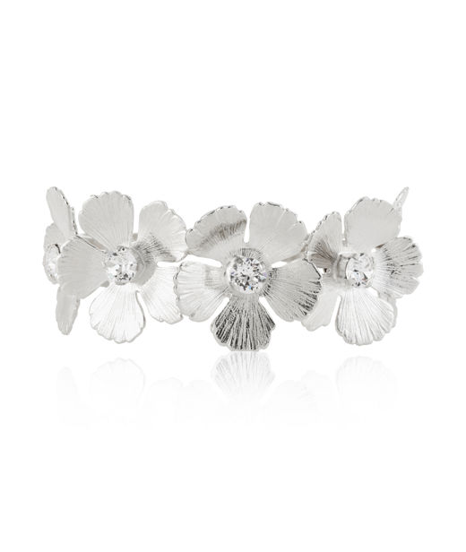 Mässingsarmband MINI ANEMONE BANGLE CRYSTAL RHODIUM