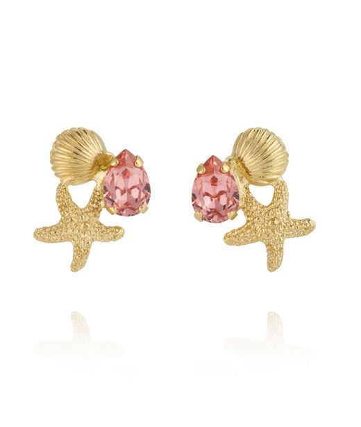 Mässingsörhängen SEASCAPE ROSE PEACH GOLD