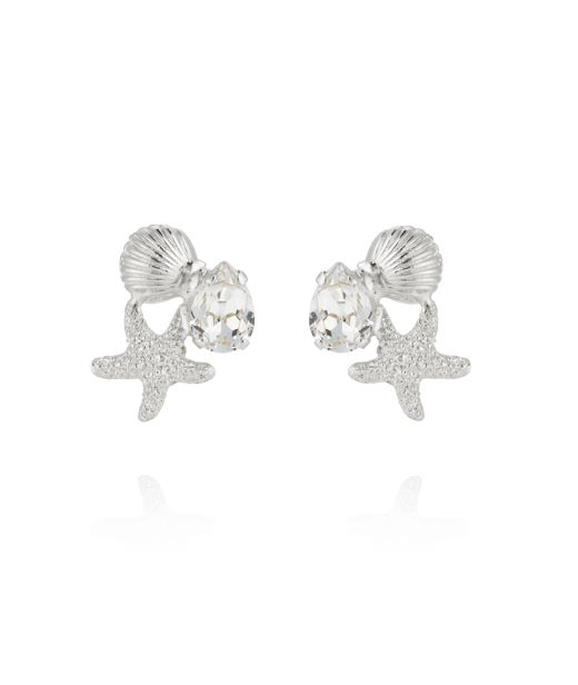 Mässingsörhängen SEASCAPE CRYSTAL RHODIUM