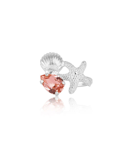 Mässingsring SEASCAPE ROSE PEACH RHODIUM