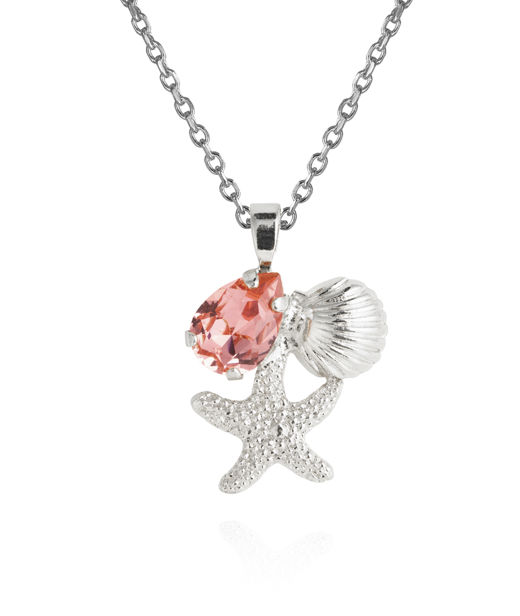 Mässingshalsband SEASCAPE ROSE PEACH RHODIUM