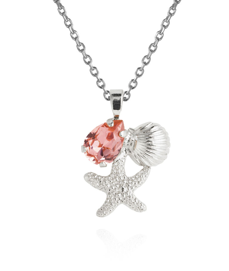 Mässingshalsband SEASCAPE ROSE PEACH RHODIUM