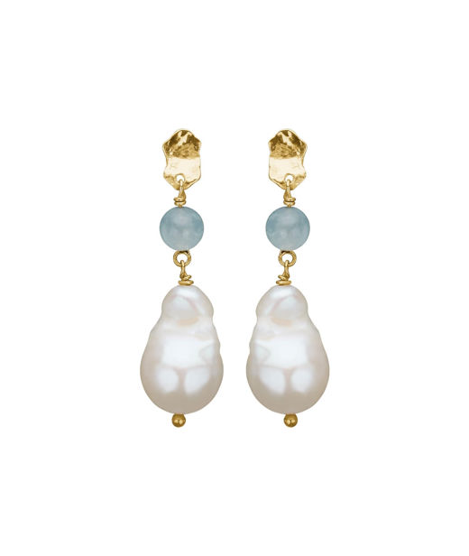 Silverörhängen Naja Aqua FW Baroque h35 14k