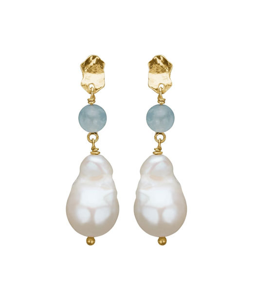Silverörhängen Naja Aqua FW Baroque h35 14k