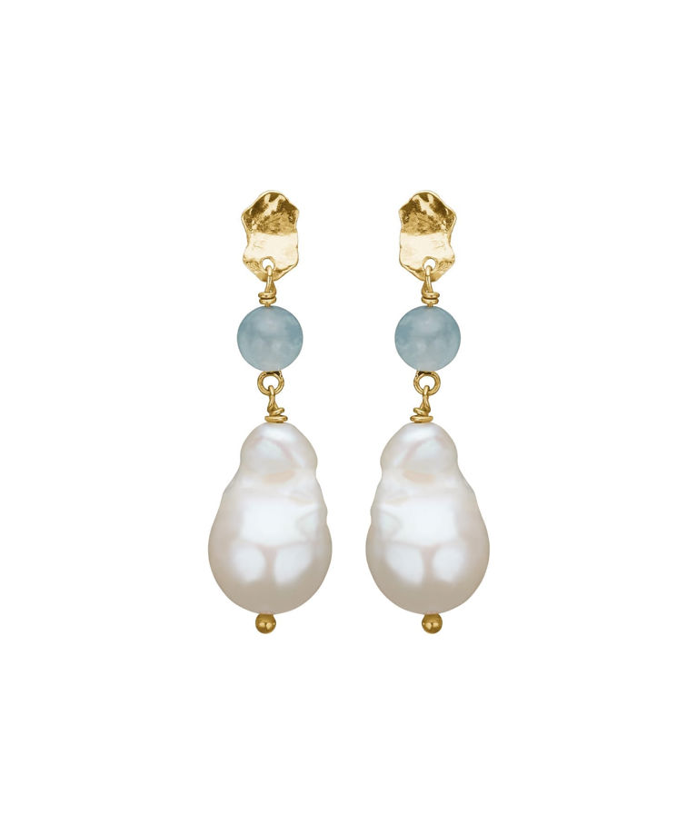 Silverörhängen Naja Aqua FW Baroque h35 14k