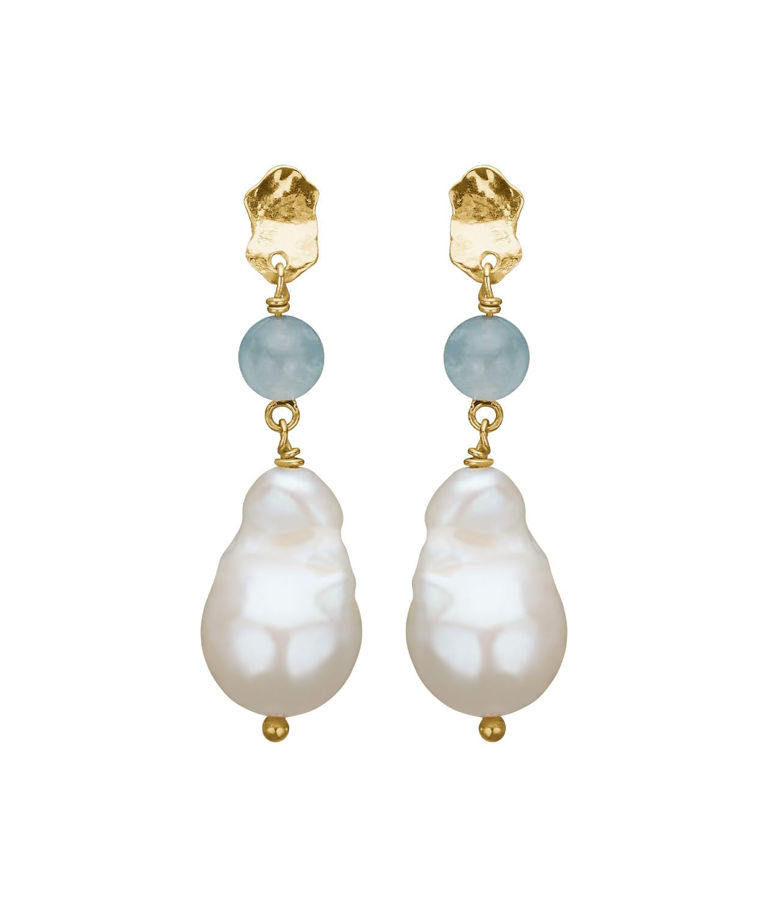 Silverörhängen Naja Aqua FW Baroque h35 14k