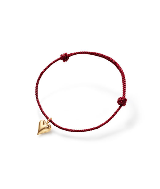 18K GG armband Connected Heart string Bordeaux