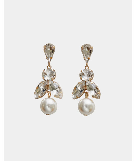Plastörhänge Aria Clear gold