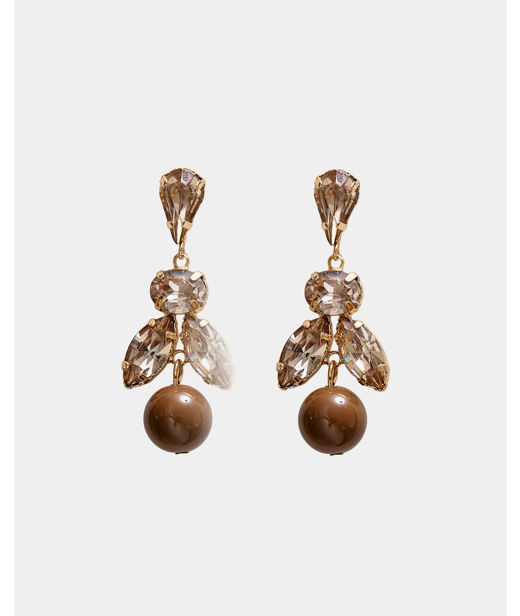 Plastörhänge Aria Nougat gold