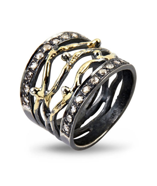 Silverring Benedict 0,45R 18k