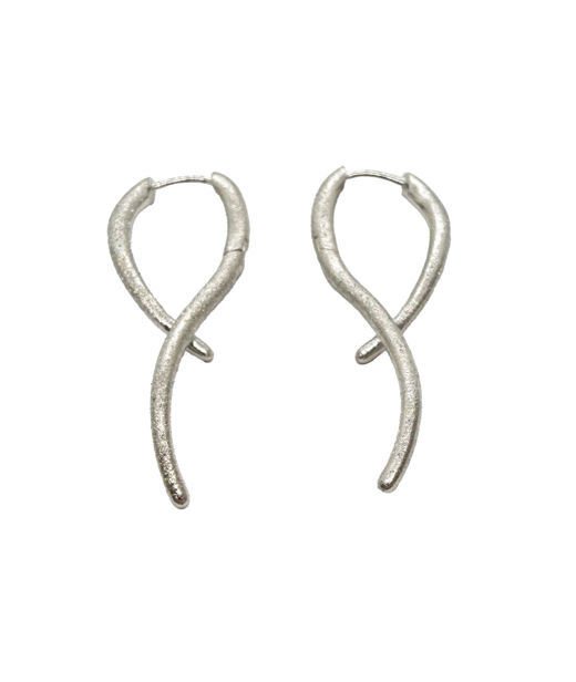 Silverörhänge Soft band rhodium