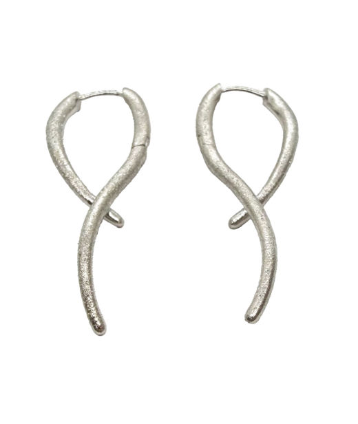 Silverörhänge Soft band rhodium