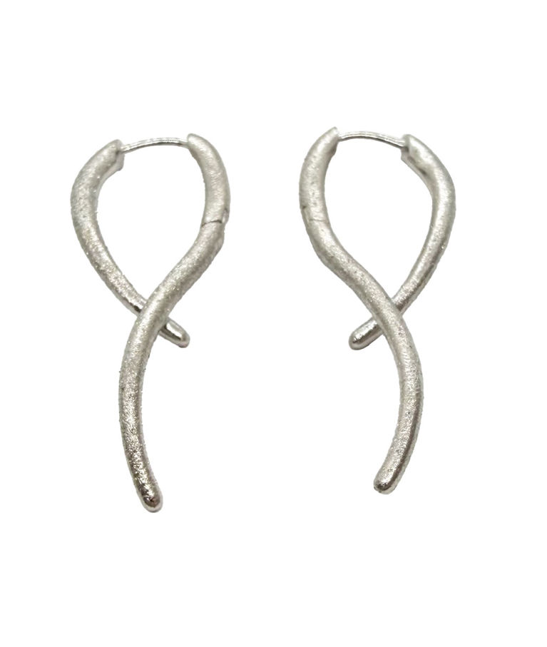 Silverörhänge Soft band rhodium