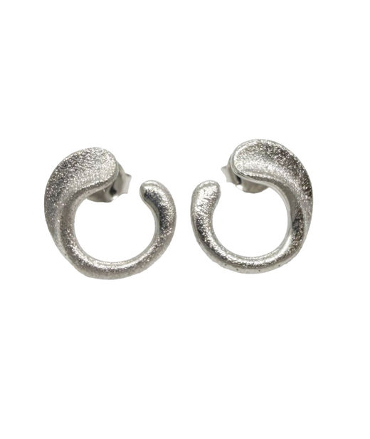Silverörhänge Open Circle rhodium