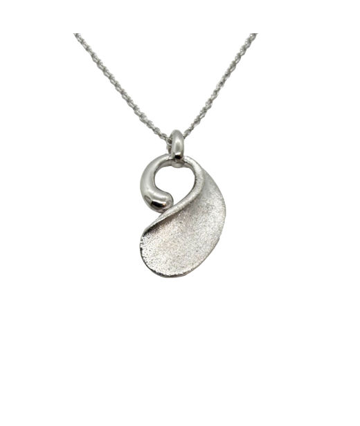 Silverhalsband Open Circle rhodium
