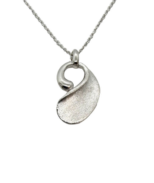 Silverhalsband Open Circle rhodium