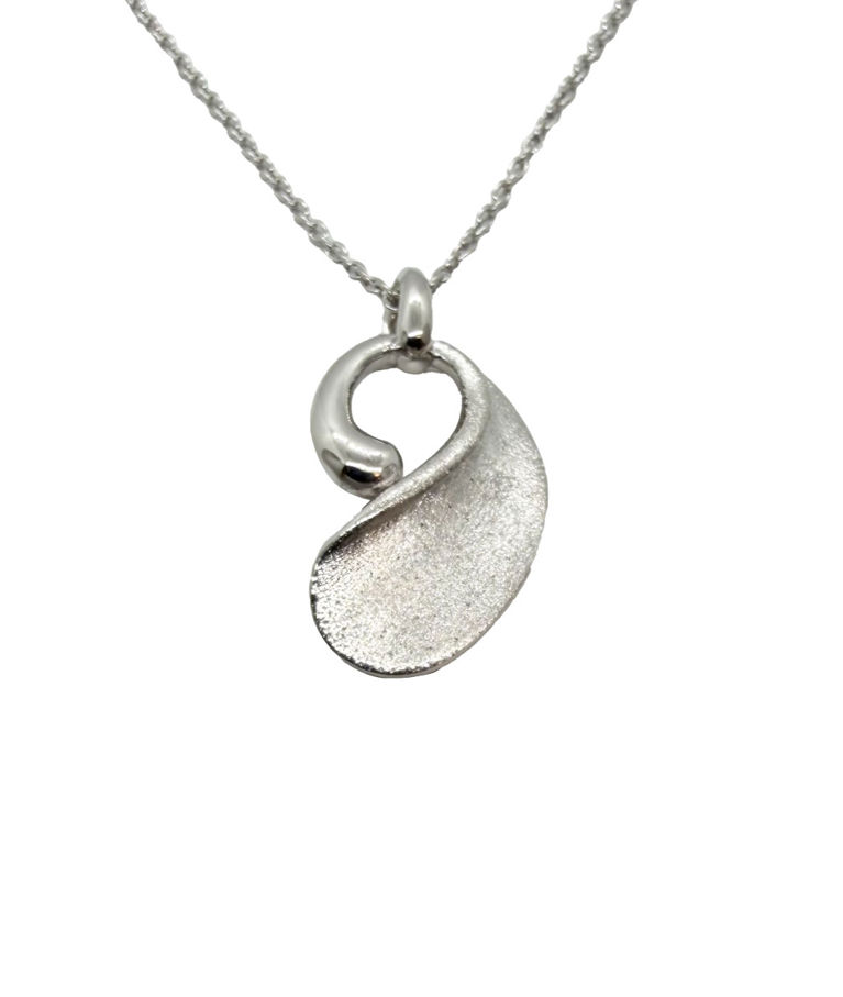 Silverhalsband Open Circle rhodium