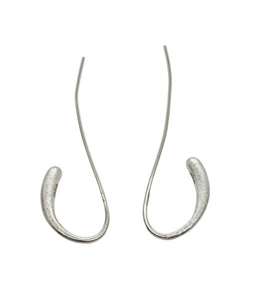 Silverörhänge Open Band rhodium