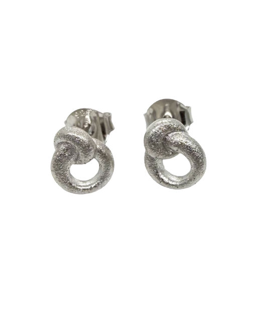 Silverörhänge Heart Knot rhodium