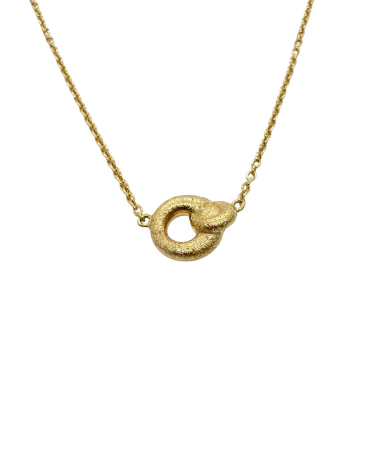 Silverhalsband Heart Knot fg