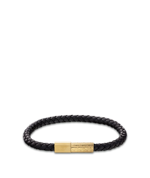 Stålarmband Industrial Facets Black gold